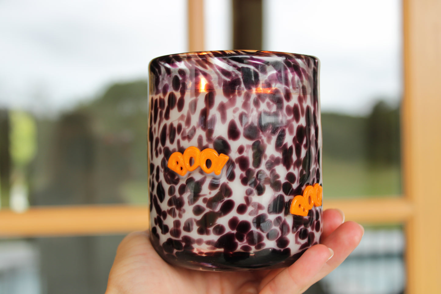 BOO Halloween Candle